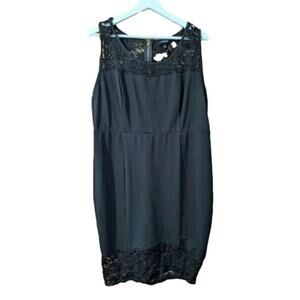 Torrid lace trim Sleeveless black midi Sheath Dress plus size‎ 20 2X